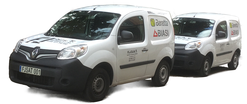 Dos coches con rotulación de FJSAT